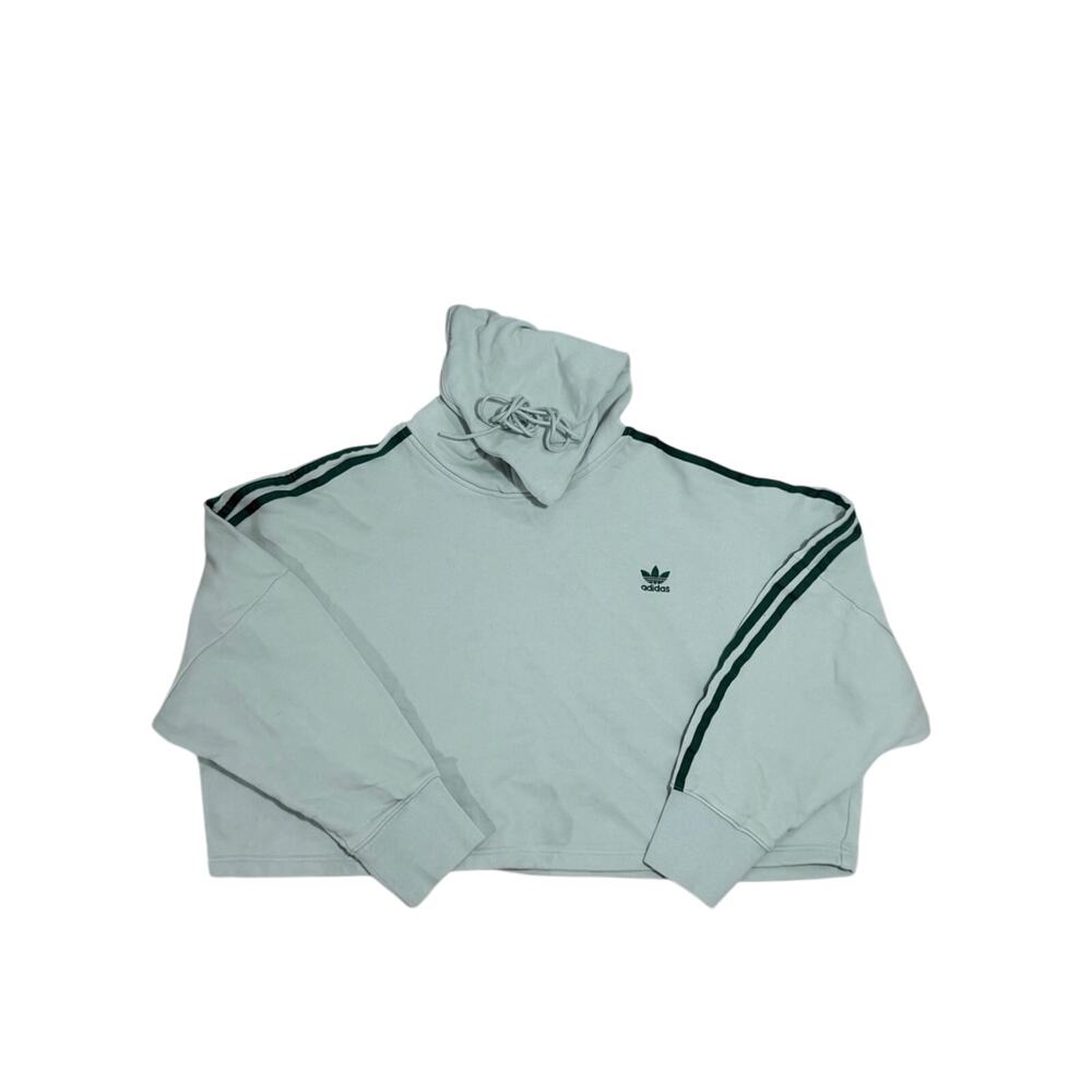adidas Originals Adicolor Hoodie w/Trefoil Label Mint Green 3 Stripes Sweater XL